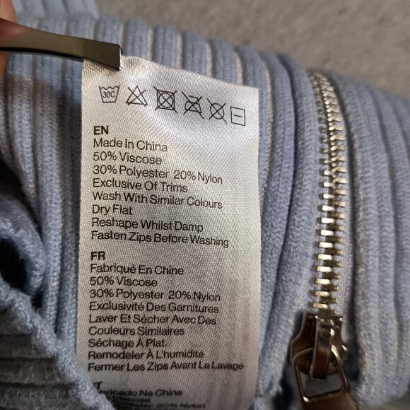 Varley Light Gray Ribbed Sweater - Picture 10 of 11